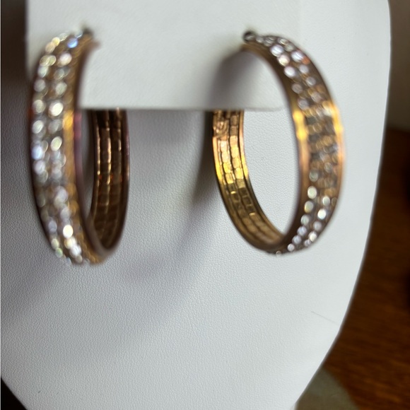 Vintage Premier Designs Gold & Rhinestone Earrings - Picture 5 of 10